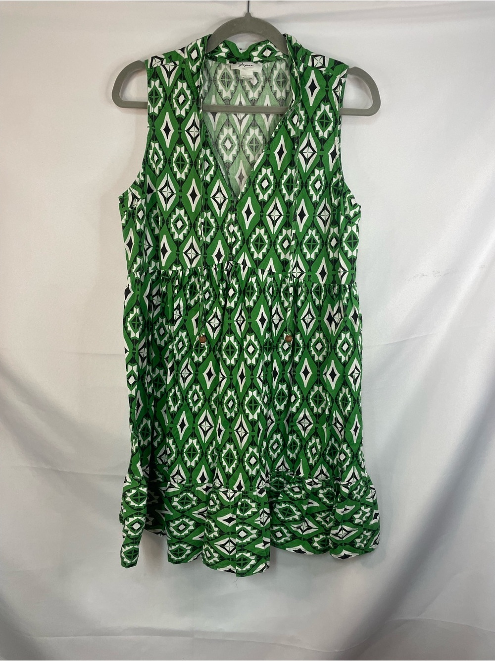 Jopna 100% cotton dress with boho tiers and a pretty pattern.